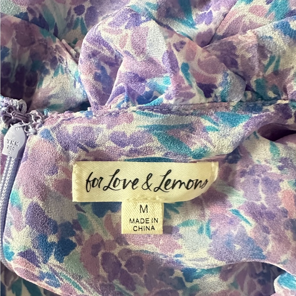 For Love and Lemons Debbie Mini Dress in Purple